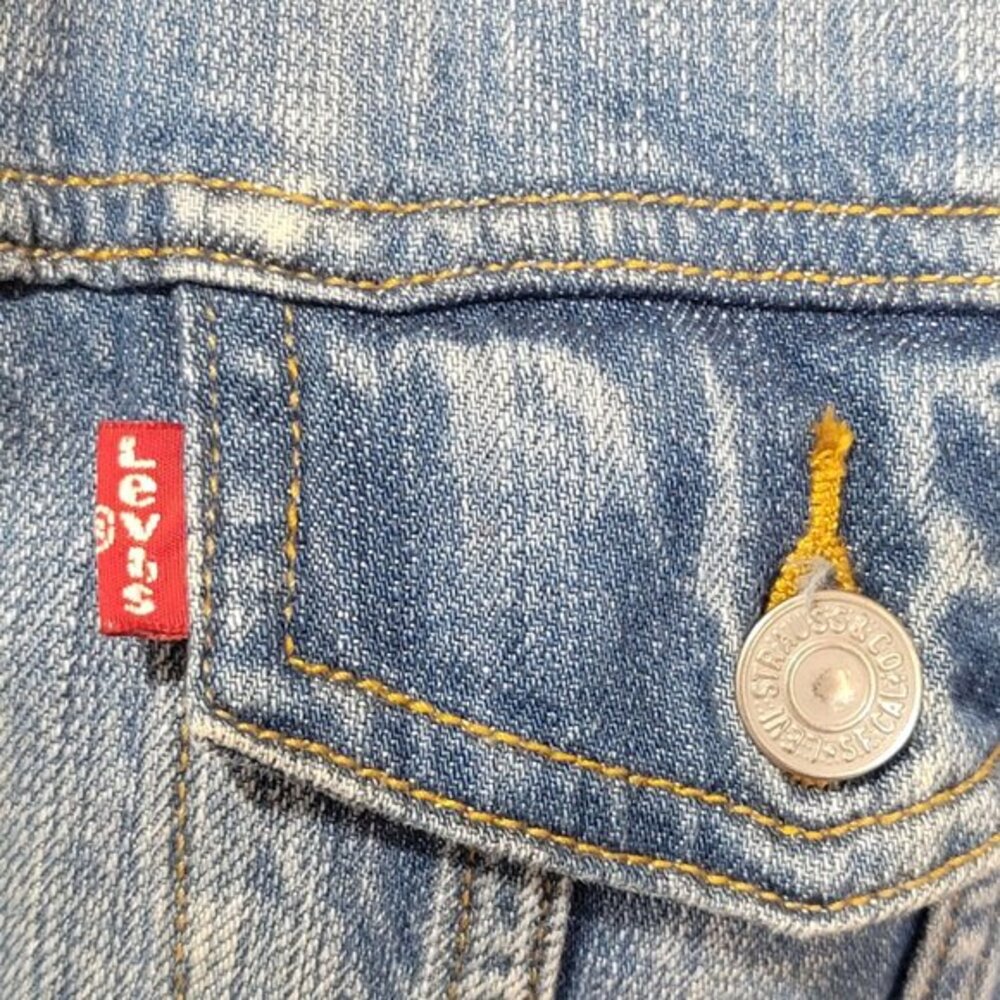 Vintage Levi's Denim Trucker Jacket XL Jean Blue XL - Picture 5 of 13